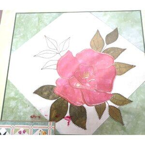 Garden Trellis Rose Block Of The Month Quilt Pattern By Janet Pittman 12" Square